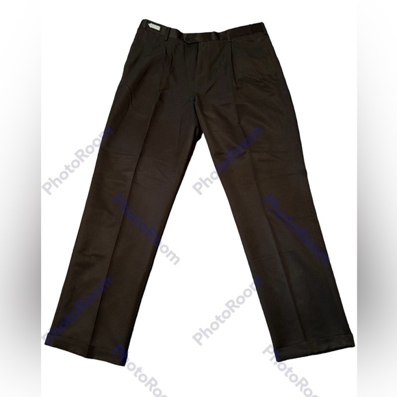 Savane 38W‎ x 34 L Black Comfort Plus Pleated Front Mens Dress slacks - Picture 1 of 6
